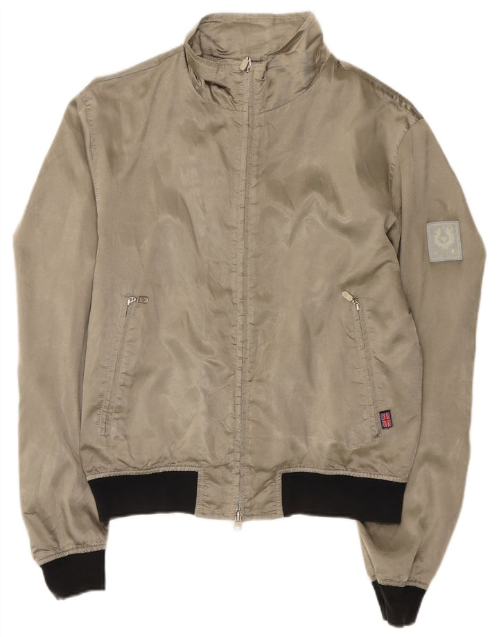 Belstaff Veste Bomber Femme UK 14 Gris Moyen Colorblock Nylon