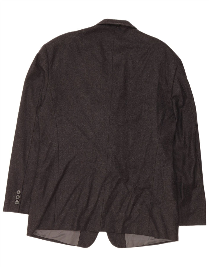 EMPORIO ARMANI Veste Blazer 2 Boutons Homme UK 38 Moyen Noir Laine Vierge