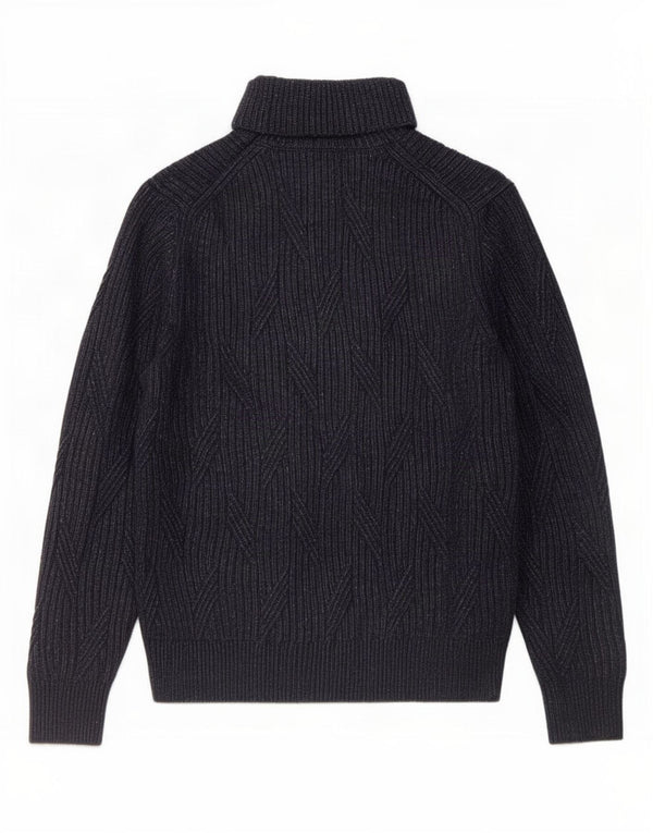Marks & Spencer Pull col roulé pour femme UK 14 Large Bleu marine
