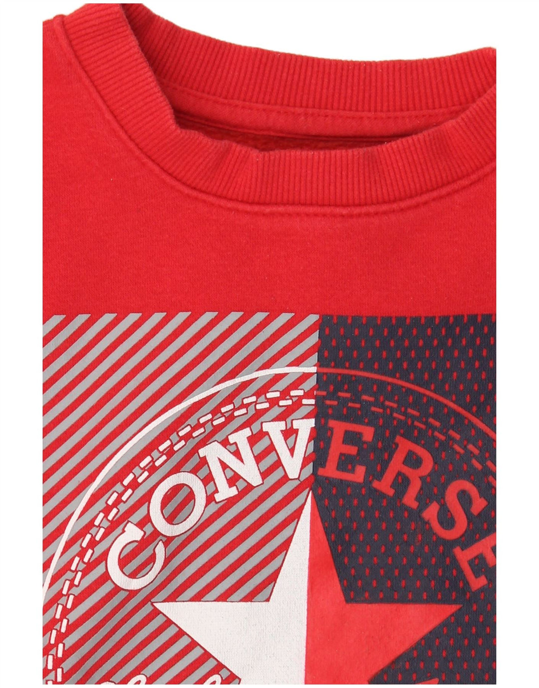 Converse Sweatshirt Graphique Garçon 10-11 ans Rouge Moyen Coton