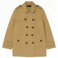 Massimo Dutti Trench-Coat Femme UK 14 Grand Coton Beige