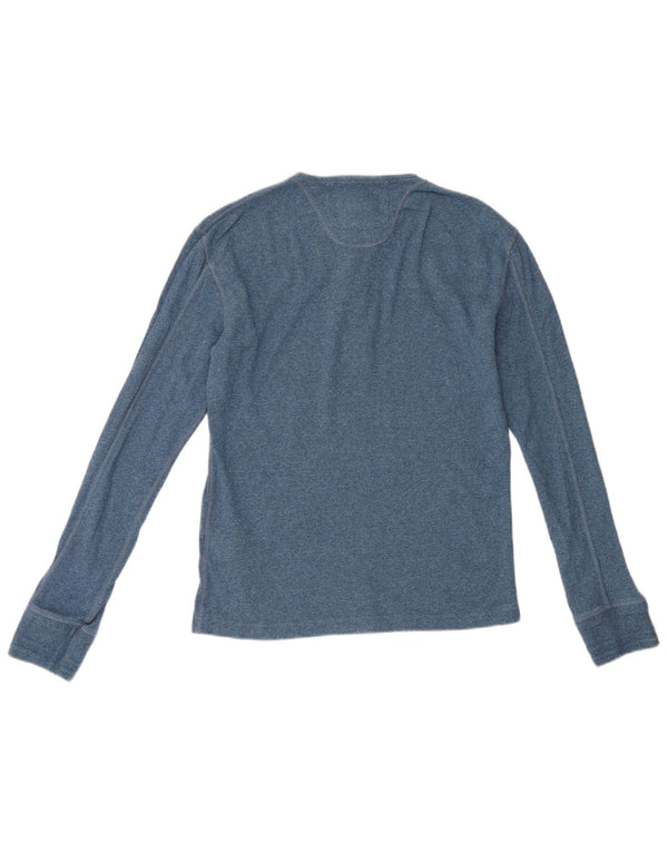 Superdry Top à manches longues en coton bleu moyen |