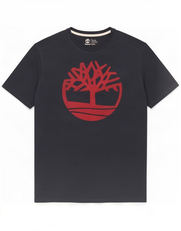 Timberland Mens Regular Fit Graphic T-Shirt Top XL Bleu Marine Coton