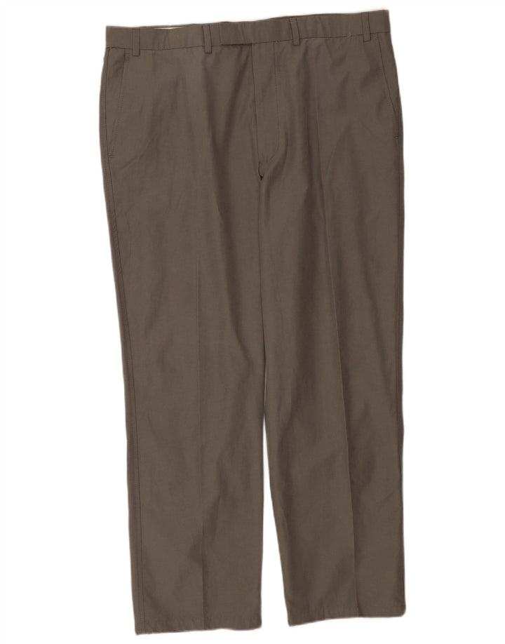 Marks & Spencer Pantalon de Costume Droit Homme W38 L29 Gris Coton