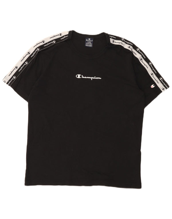 Champion T-Shirt Graphique Homme Grand Noir Coton Sport
