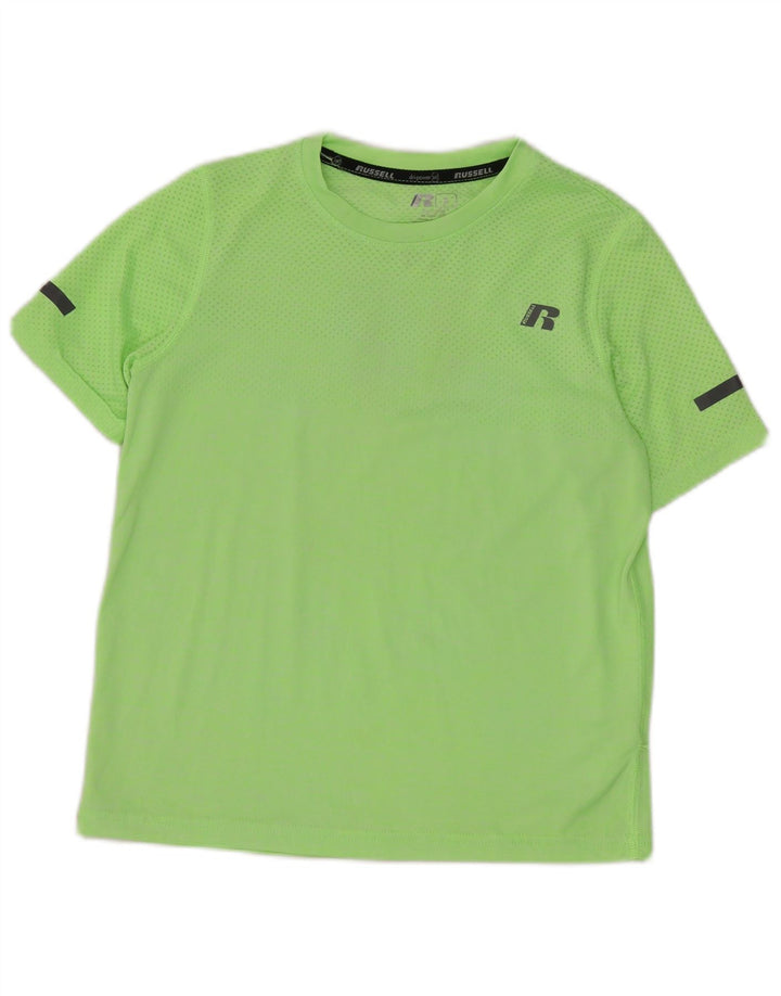 Russell Athletic T-shirt Dri-Power pour garçon 7-8 ans en nylon vert moyen