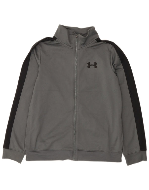 Under Armour Veste de Survêtement Garçon 11-12 Ans Large Gris Colorblock