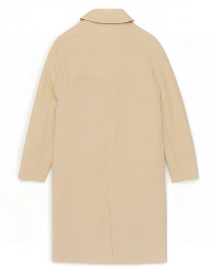 Zara Manteau croisé pour femme UK 14 Medium Blanc Viscose