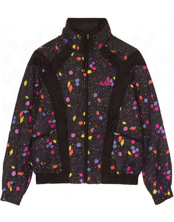 Alex Athletics Veste de survêtement pour homme Taille S Noir Géométrique Rétro