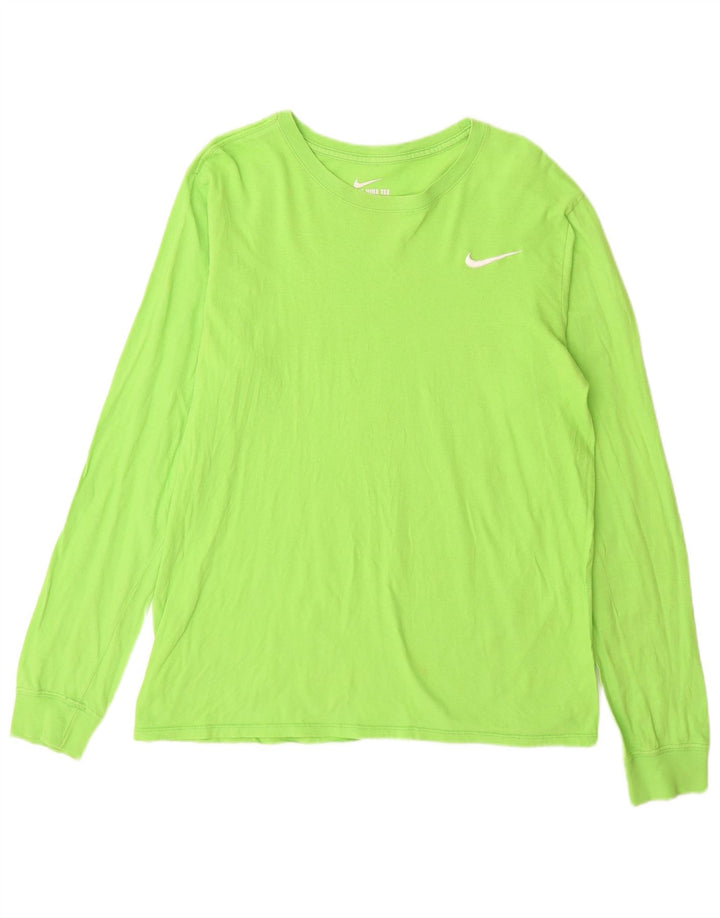 NIKE T-shirt coupe athlétique pour homme en coton vert moyen