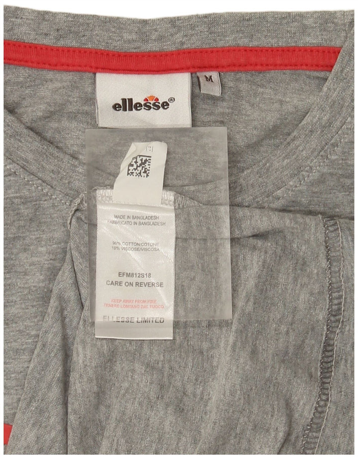 Ellesse T-Shirt Graphique Homme Gris Moyen Coton
