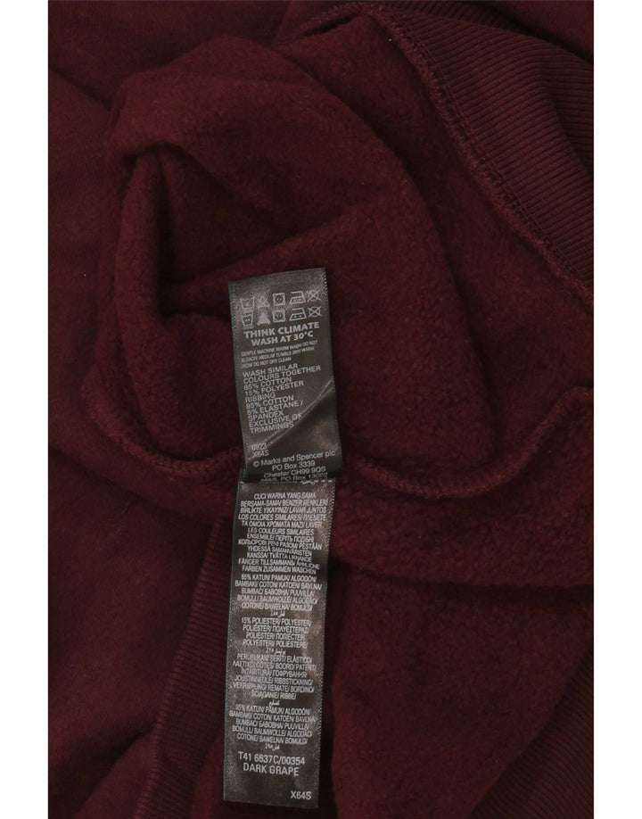 Marks & Spencer Sweat-shirt pour homme en coton bordeaux Taille L