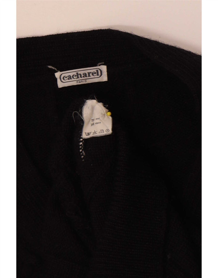 Cacharel Homme Col V Pull Pull Large Noir Laine