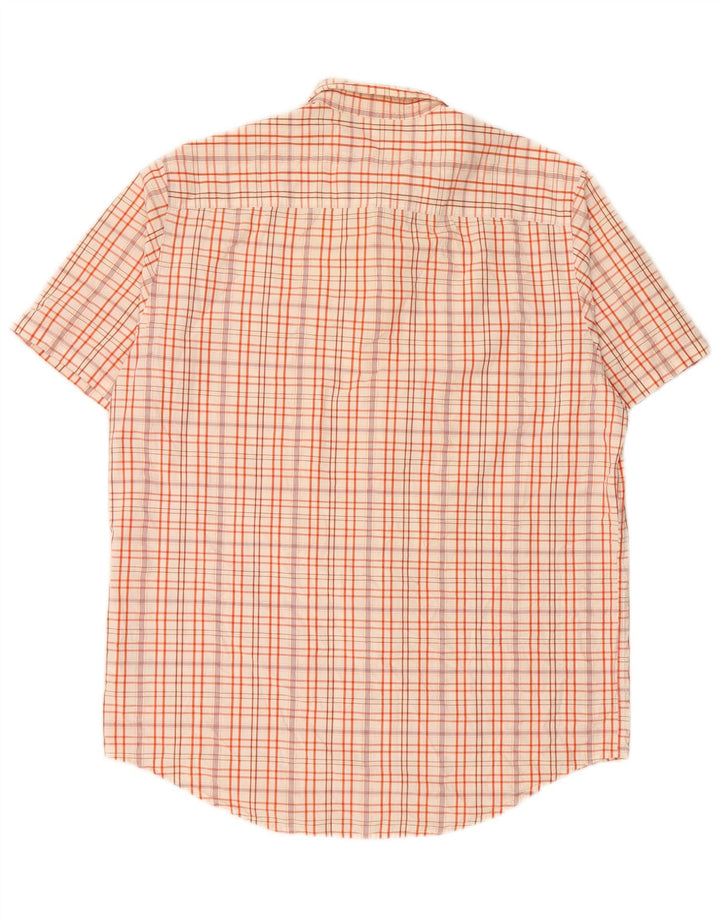 TIMBERLAND Chemise à manches courtes coupe classique pour homme en coton à carreaux blancs