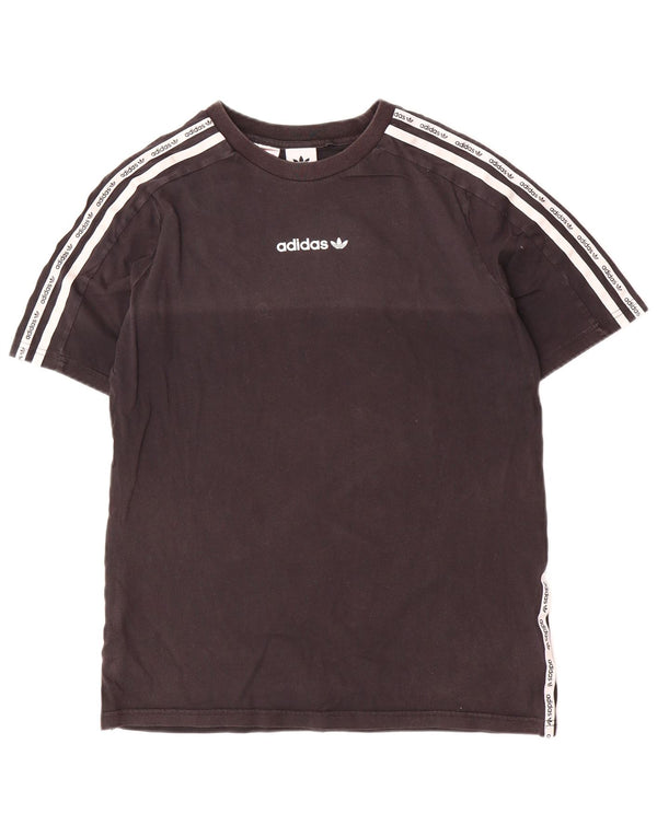 Adidas T-shirt graphique pour hommes, petit haut en coton noir