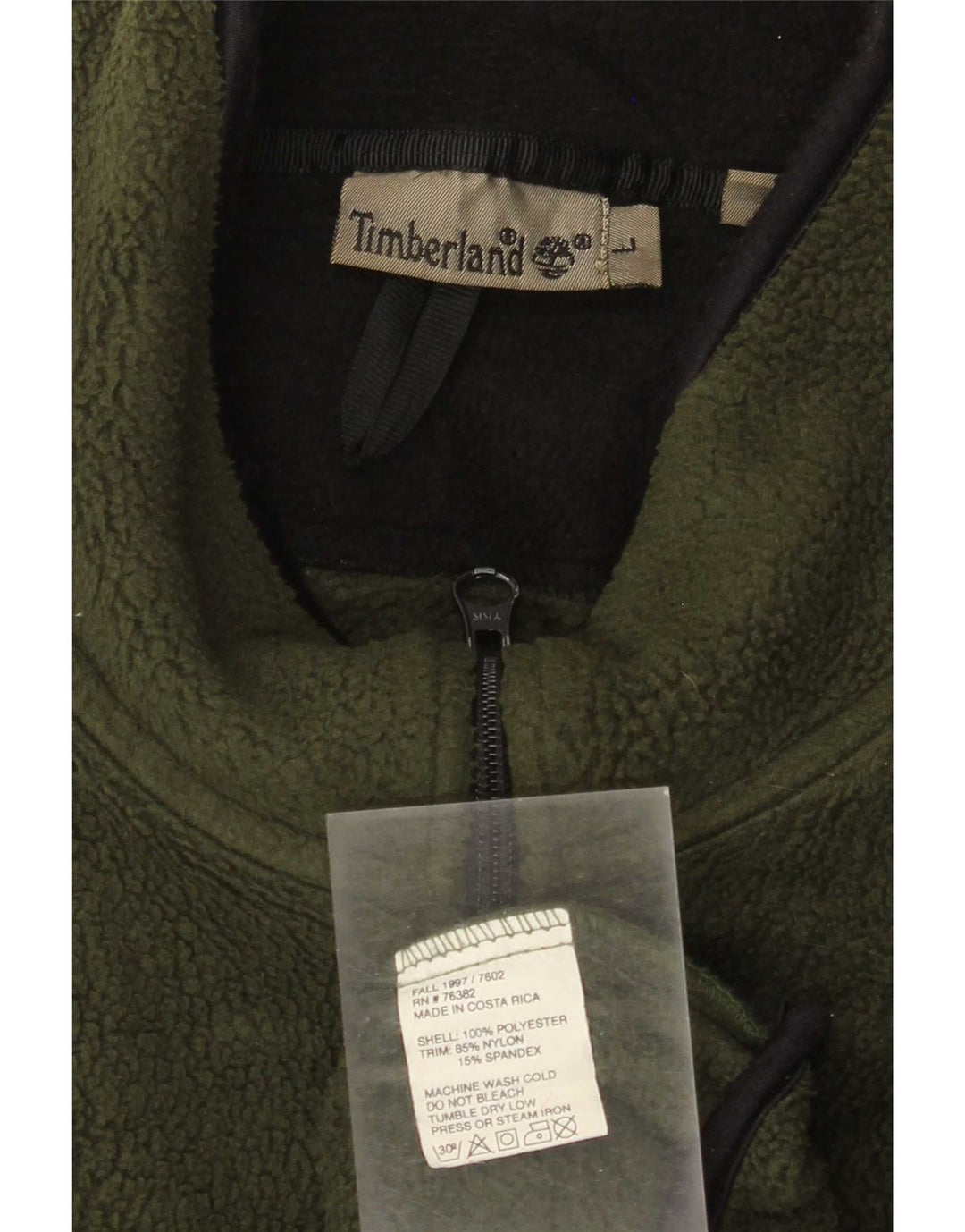 Timberland Veste polaire pour homme UK 40 Large Vert Polyester