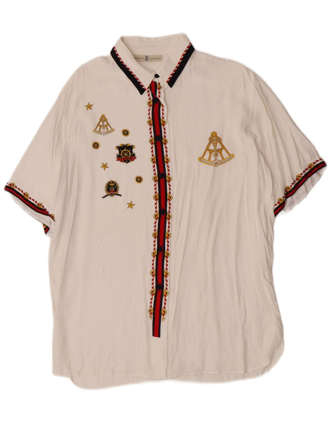 Marina Yachting Chemisier graphique pour femme UK 16 Grand Blanc Nautique