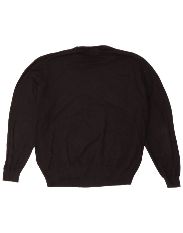 Zara Pull Col V Homme Noir Moyen