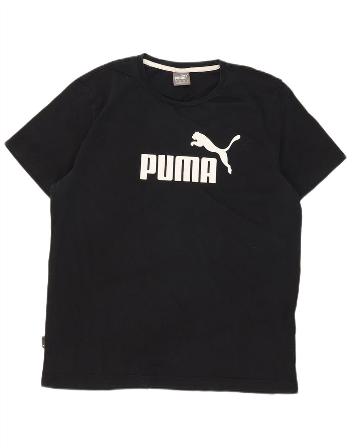 Puma T-shirt graphique pour hommes, grand, noir, coton