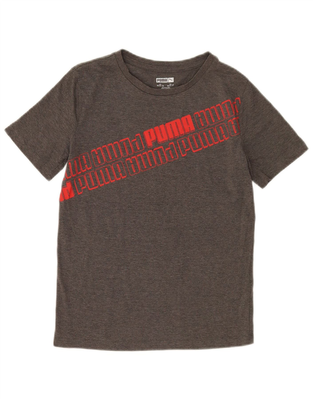 Puma T-Shirt Graphique Garçon 10-11 ans Gris Moyen Coton