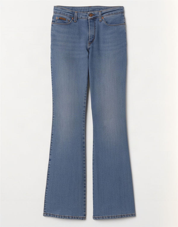 Wrangler Jean Bootcut Regular Femme W30 L32 Bleu Coton