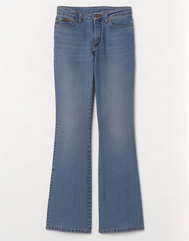 Wrangler Jean Bootcut Regular Femme W30 L32 Bleu Coton
