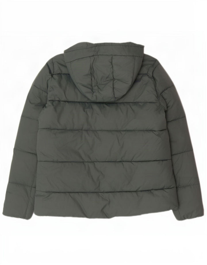 Kappa Veste rembourrée à capuche pour homme UK 38 Vert moyen Polyamide