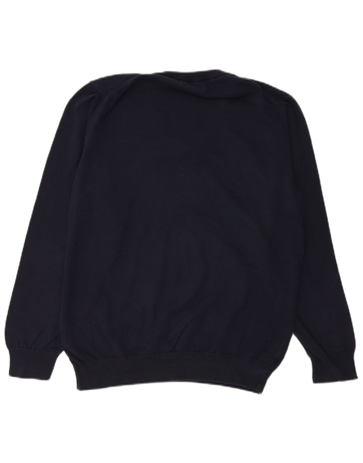 Gant Pull col V pour homme en coton bleu marine Taille L