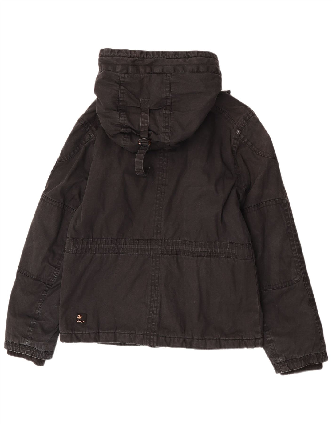 KHUJO Veste utilitaire à capuche pour homme UK 40 Large Noir