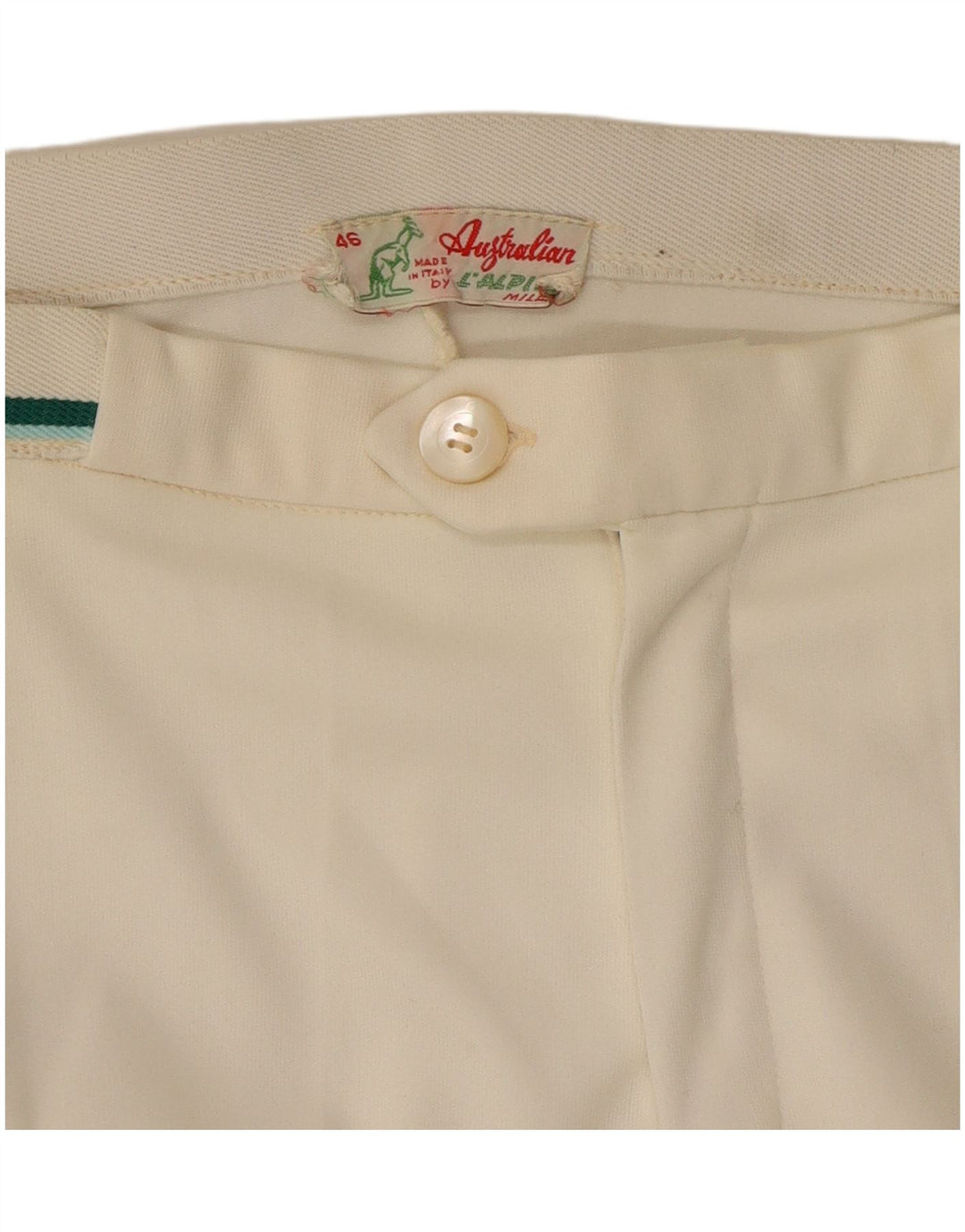 AUSTRALIAN L'ALPINA Short Femme IT 46 Large W33 Blanc Cassé Synthétique