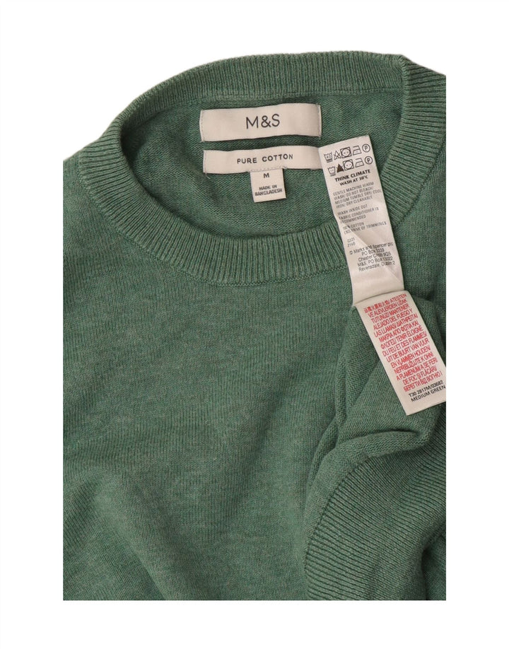 Marks & Spencer Pull Col Rond Homme Vert Moyen Coton