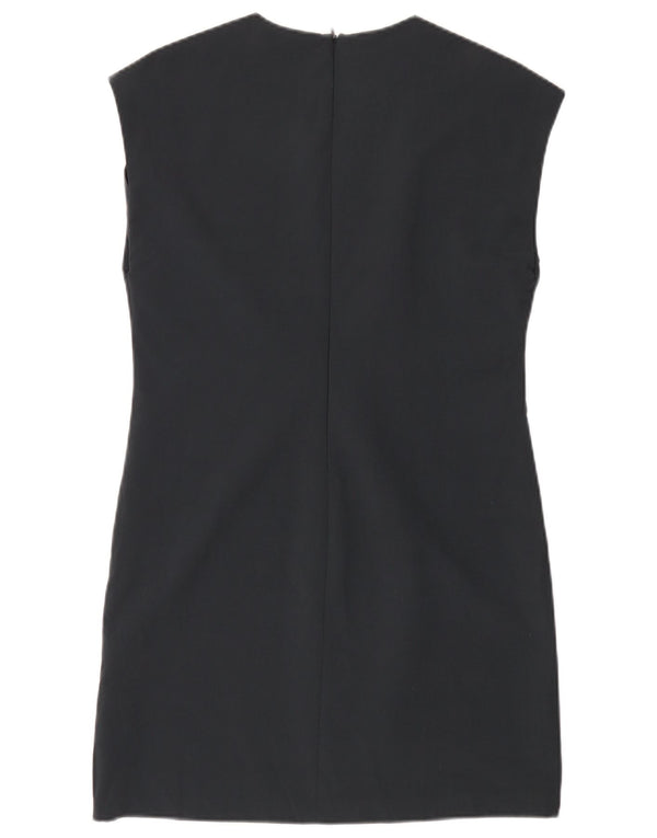 Zara Robe fourreau pour femme UK 12 Polyester bleu marine moyen