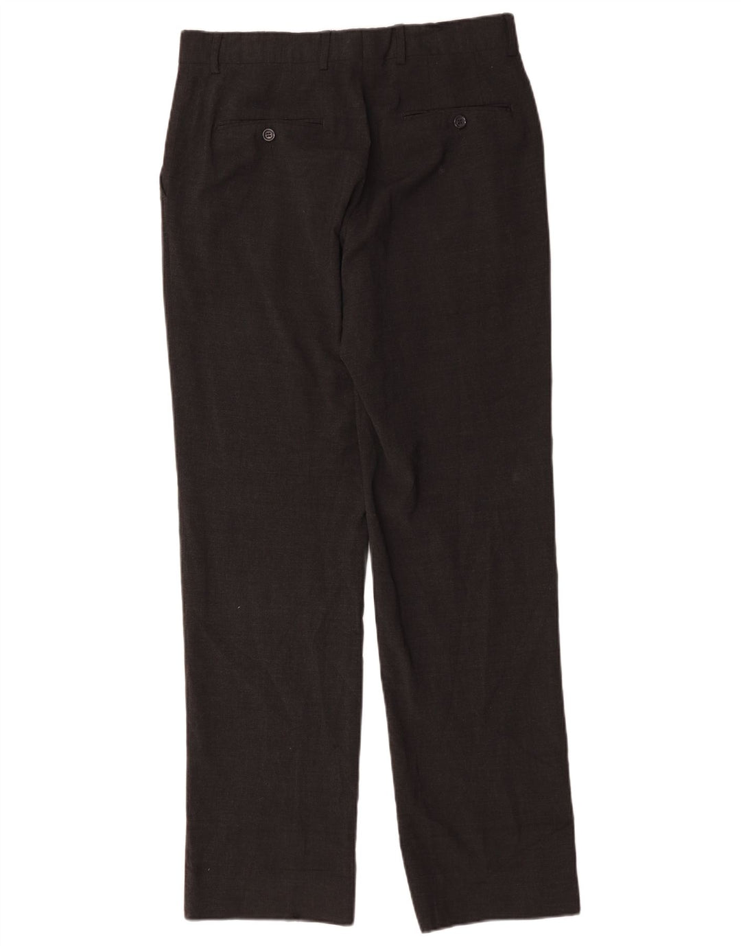 Zara Pantalon de costume droit pour homme EU 42 Large W32 L33 Gris Polyester