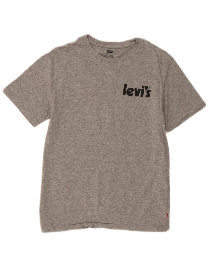 Levi's T-Shirt Graphique Homme Petit Gris Moucheté Coton