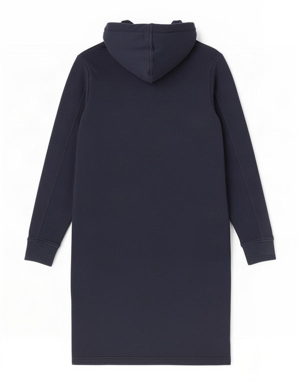 Marks & Spencer Robe à capuche à manches longues pour femme UK 8 Small Bleu marine en coton