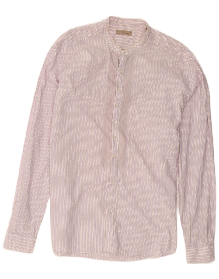 Ted Baker Chemise Homme Taille 6 2XL Coton Rayé Rose