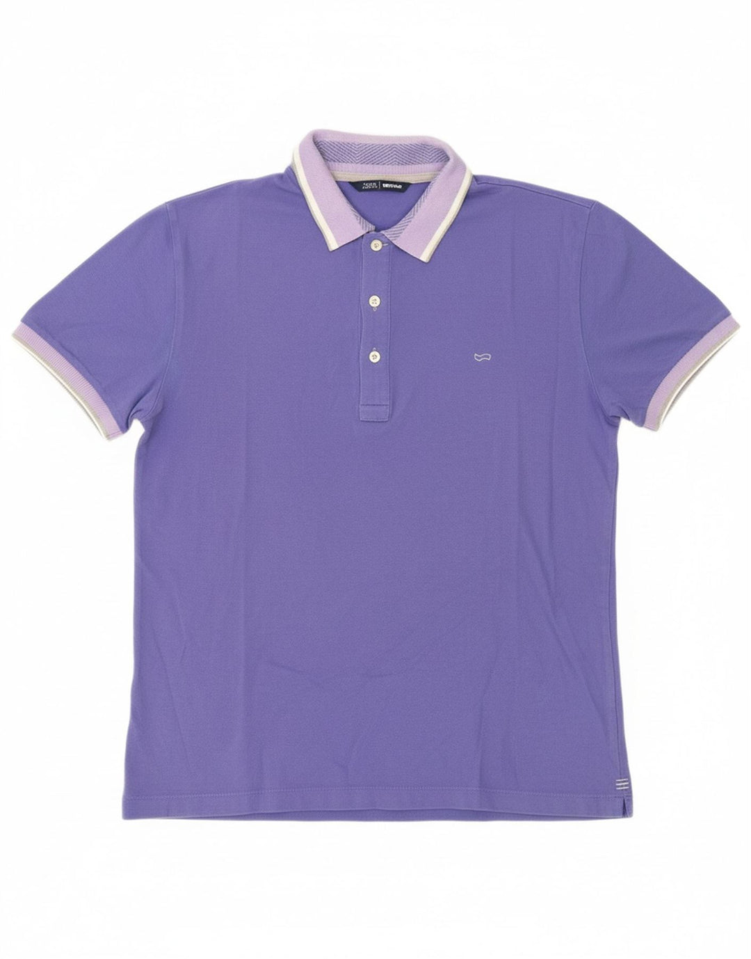 GAS Mens Polo Shirt Medium Purple