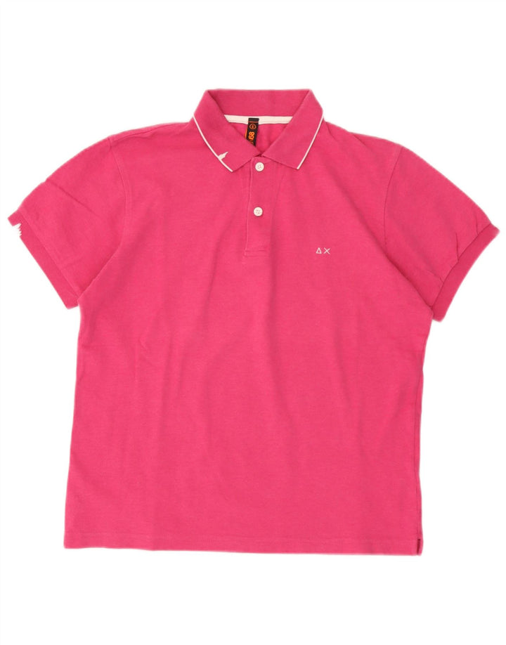 Sun68 Polo Homme Petit Rose Coton