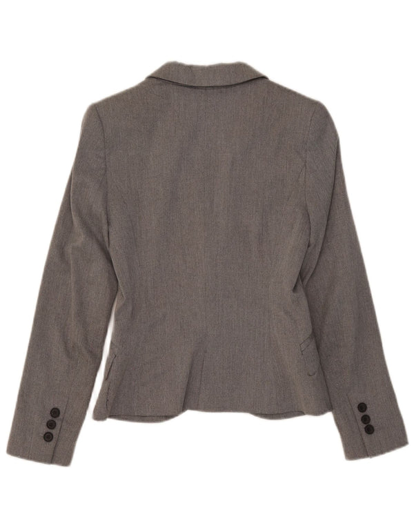 Zara Veste Blazer 1 Bouton Femme UK 6 XS Gris