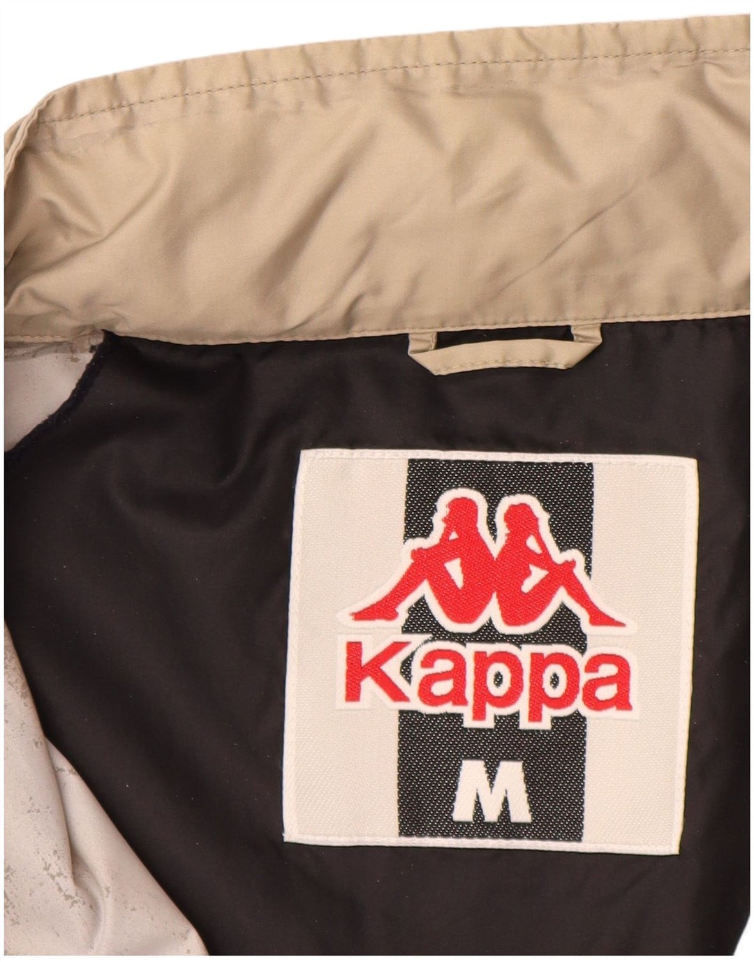 Kappa Veste de pluie zippée pour homme UK 38 Medium Beige Colourblock Nylon