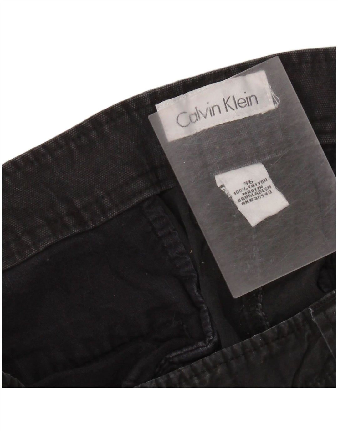 CALVIN KLEIN Short Cargo Homme W36 Large Noir Coton