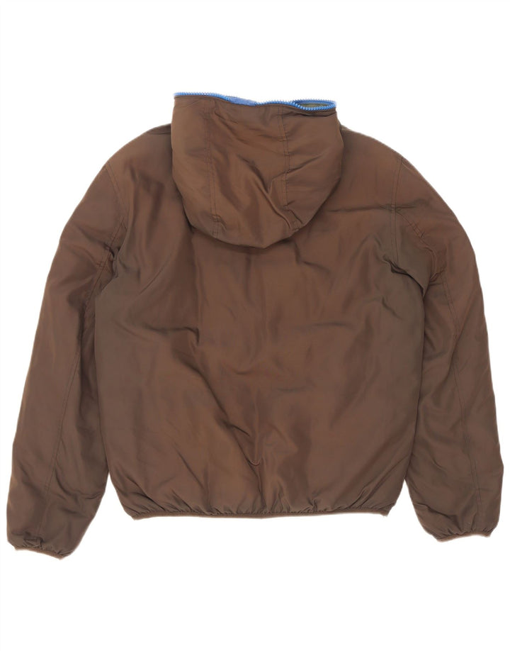 Invicta Veste matelassée réversible à capuche pour homme UK 40 Large Marron Polyester