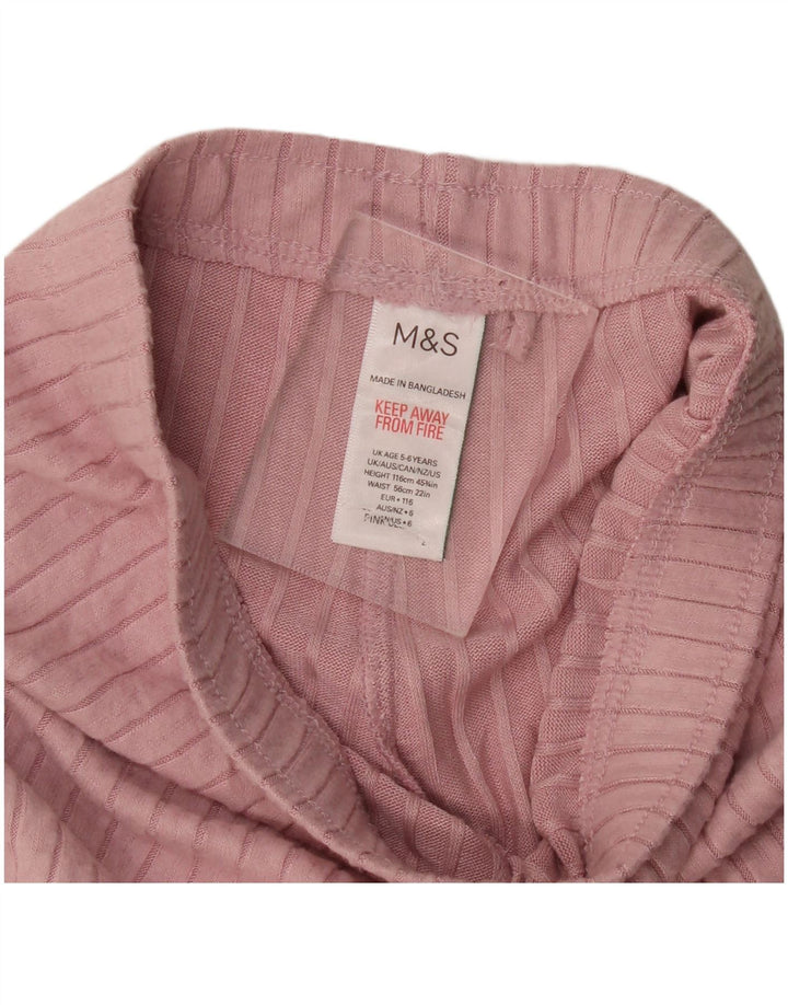 Marks & Spencer Ensemble 2 Pièces Fille 5-6 Ans Rose Viscose