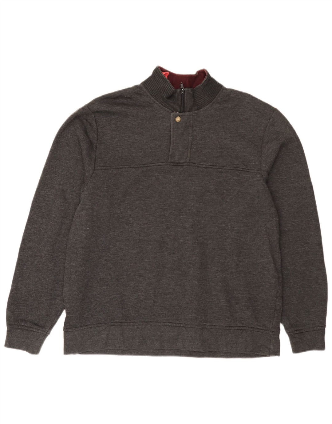 ORVIS Sweat-shirt à col zippé pour homme, grand gris moucheté