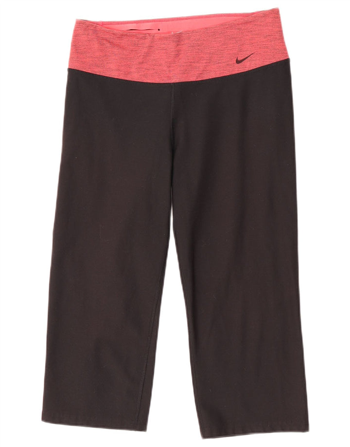 Nike Legging Capri Dri Fit pour femme UK 14 Noir moyen colour block