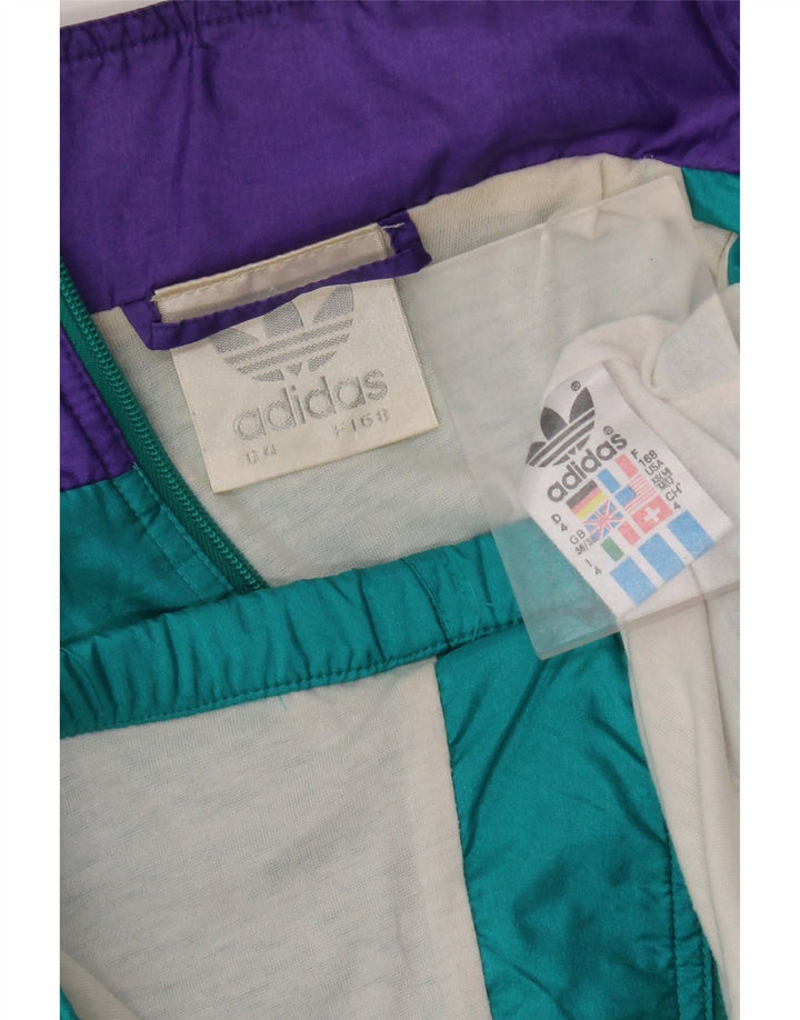 Adidas Veste de survêtement rétro pour homme UK 36/38 Small Turquoise Polyamide