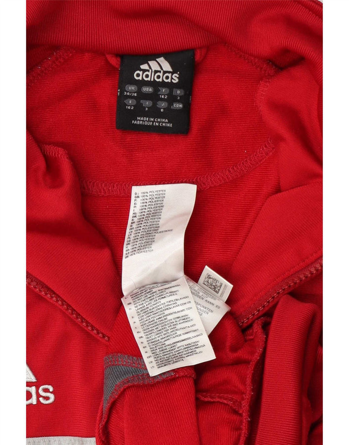 Adidas Veste de survêtement pour homme UK 34/36 Petit Rouge Colorblock Polyester