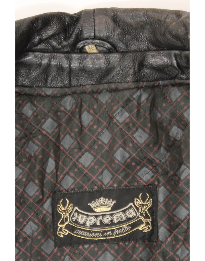 Suprema Veste en cuir pour homme IT 48 Cuir noir moyen