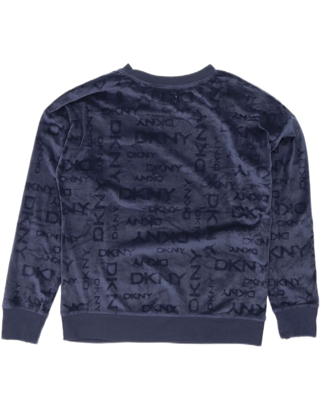 Dkny Sweat-shirt graphique surdimensionné pour femme UK 10 Petit Bleu marine