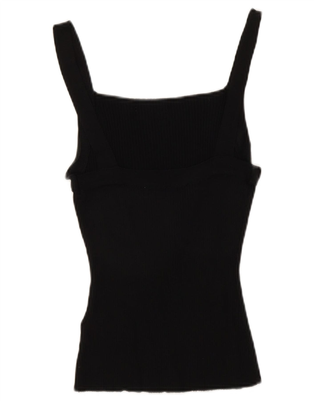 Zara Femme Crop Cami Top UK 12 Medium Noir Viscose
